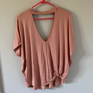 Open vneck chest and back shirt